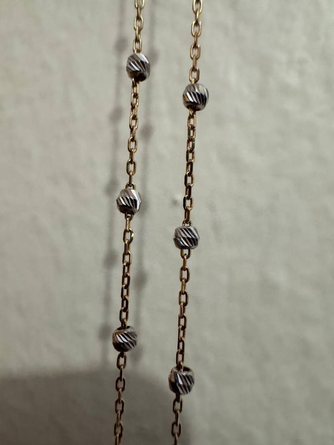 18K Gold Beaded Chain | 45cm