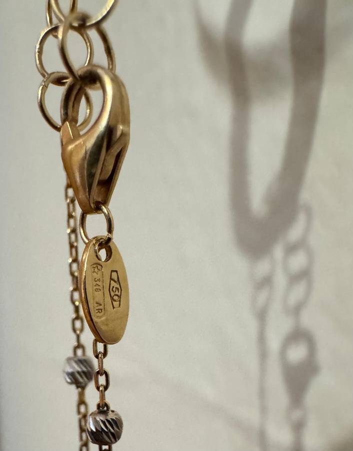 18K Gold Beaded Chain | 45cm