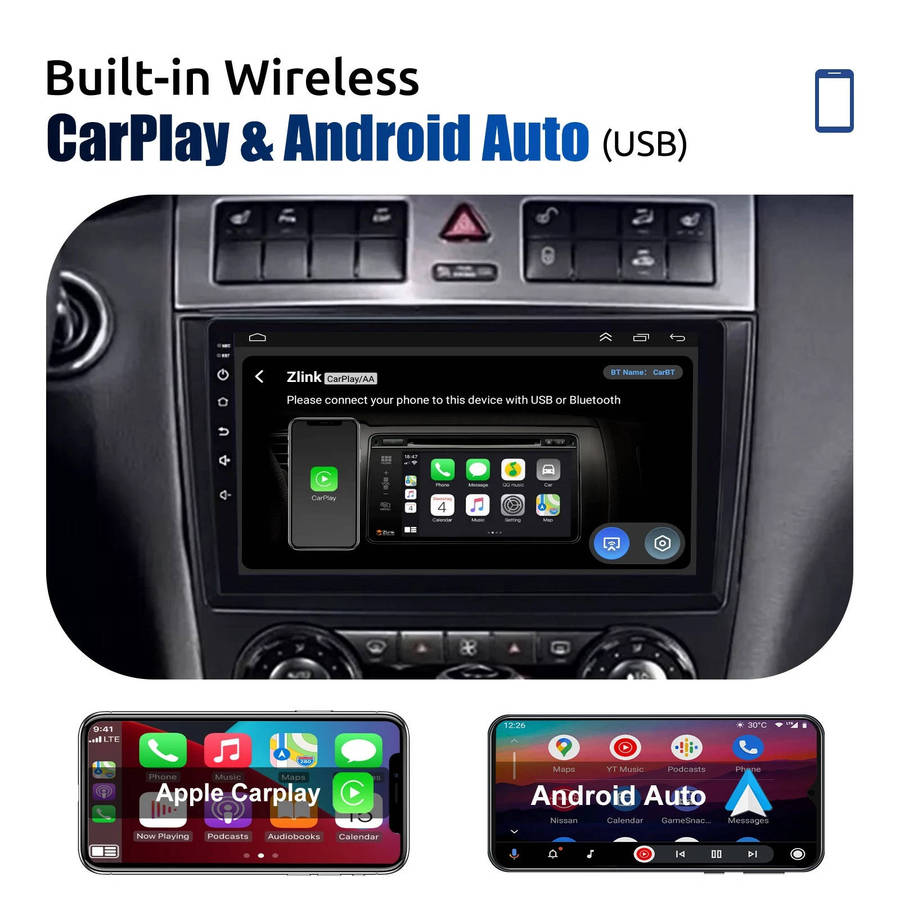 For Mercedes Benz C-Class W203 2005-2009 Android 14 GPS Car Stereo Radio 2+32GB