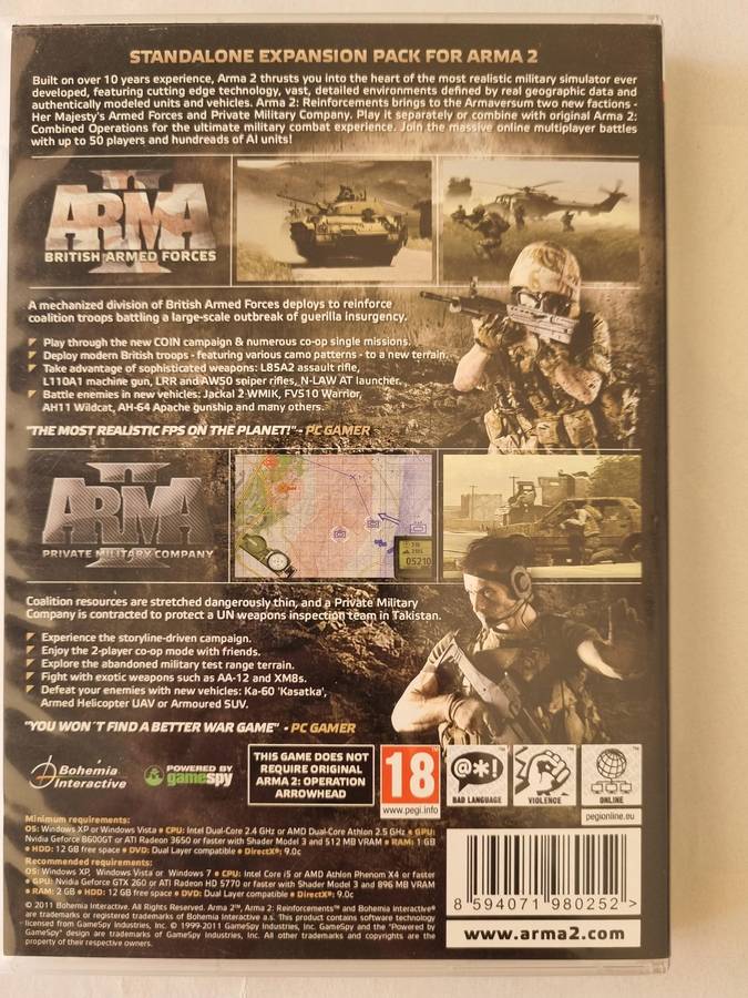 Arma 2 Reinforcements PC Game