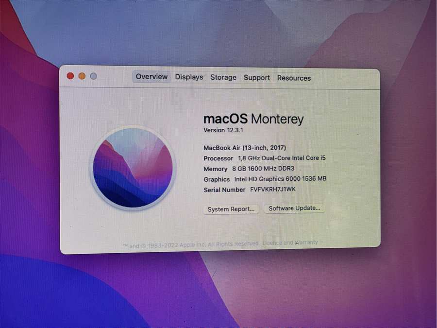 MacBook Air 2017 (13 Inch, 2017)