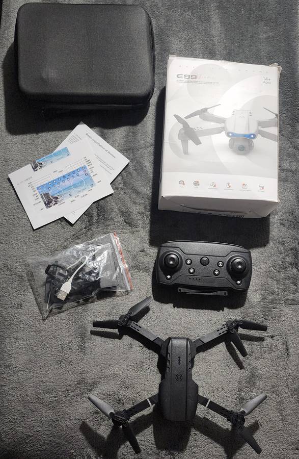E99 - Professional Rechargeable RC Drone With Single Camera - Black