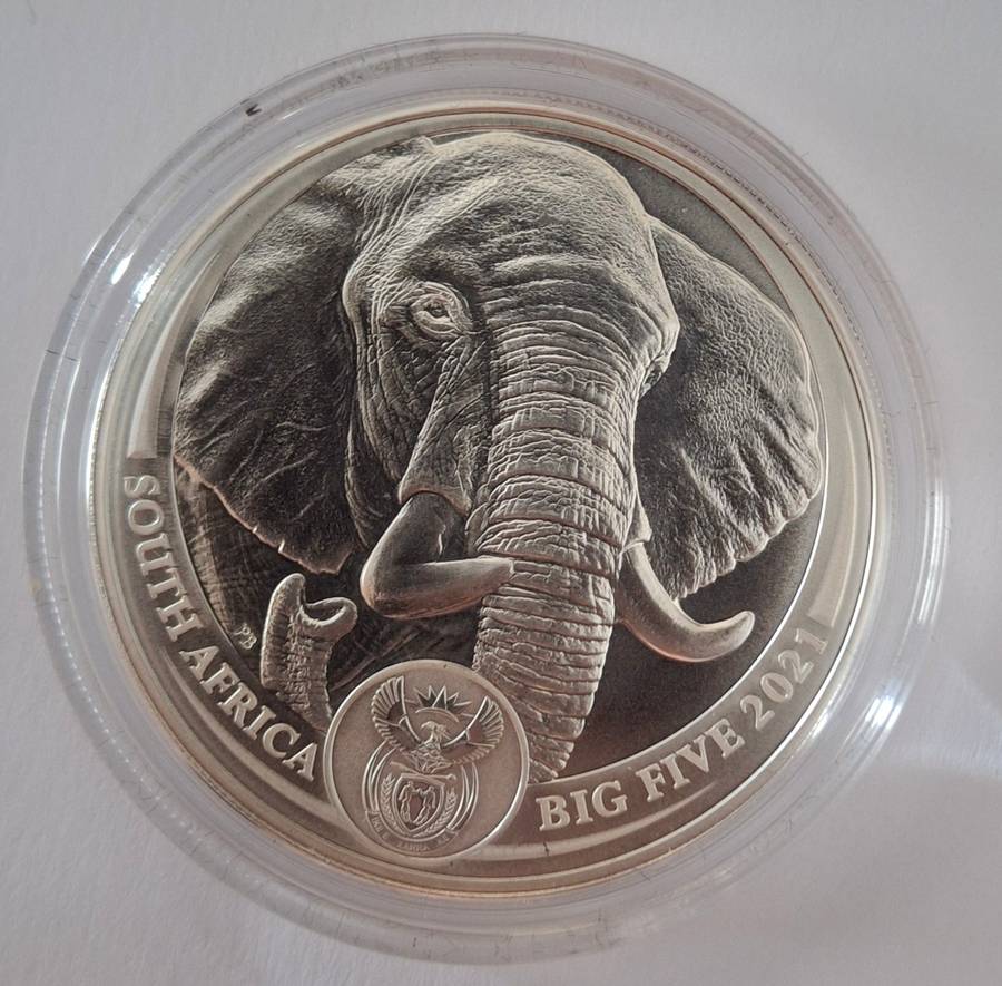 2021 BIG FIVE - ELEPHANTS - 2 x 1oz SILVER