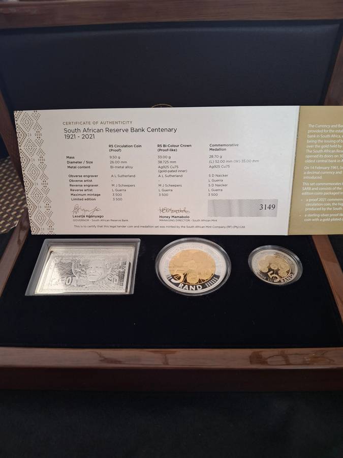 2021 RSA RESERVE BANK CENTENARY SET