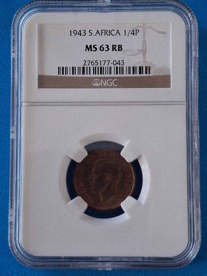 MS63RB - 1943 1/4 Penny (FARTHING)