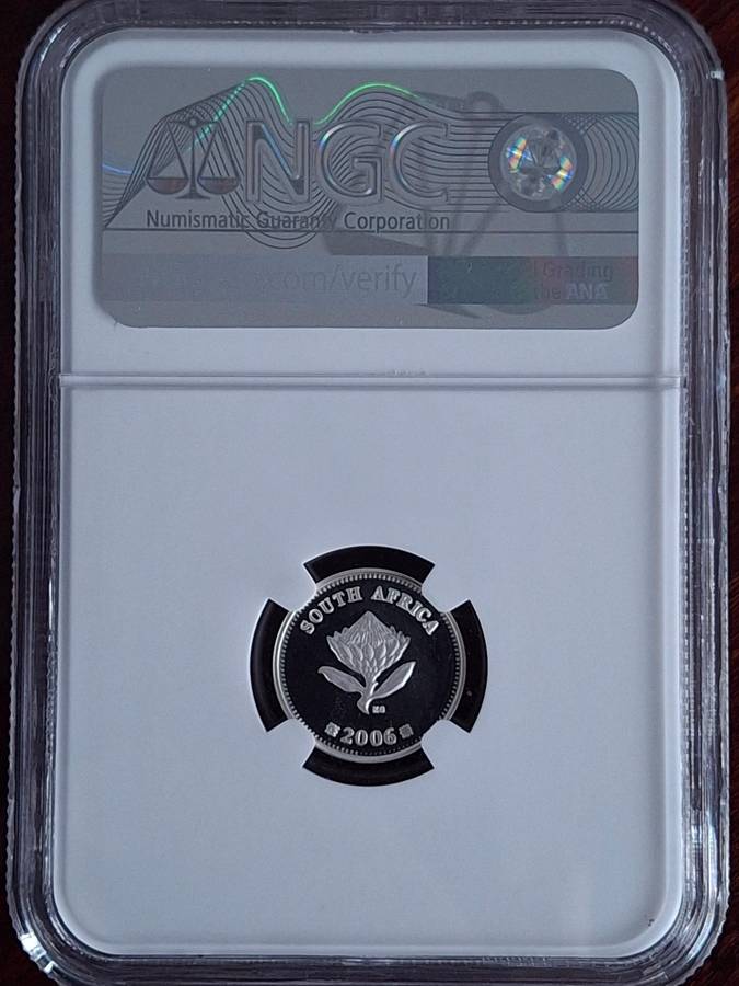 *** SECOND FINEST only 3 coins BETTER ****  PF69 - 2006 Silver 2½ c (Tickey) - SECRETARY BIRD
