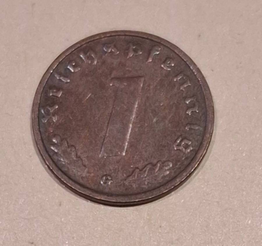DEUTSCHES REICH 1 Reichspfennig 1938 G (Karlsruhe, Germany) - superb collectible condition!