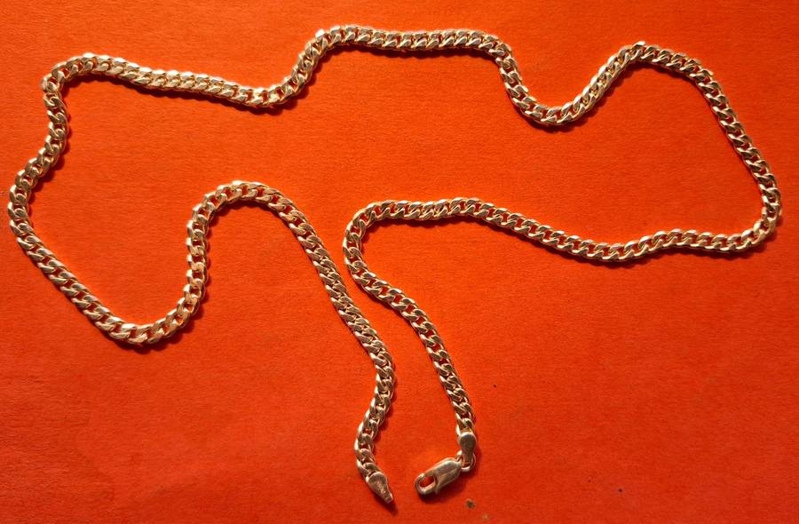 .925 SILVER CHAIN for men, 4mm thick, 60cm long, 22.57g - UNUSED