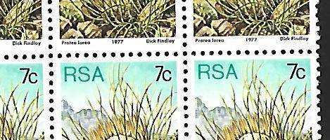 RSA - SACC 424 7c Protea definitive - - Variety - short "7"