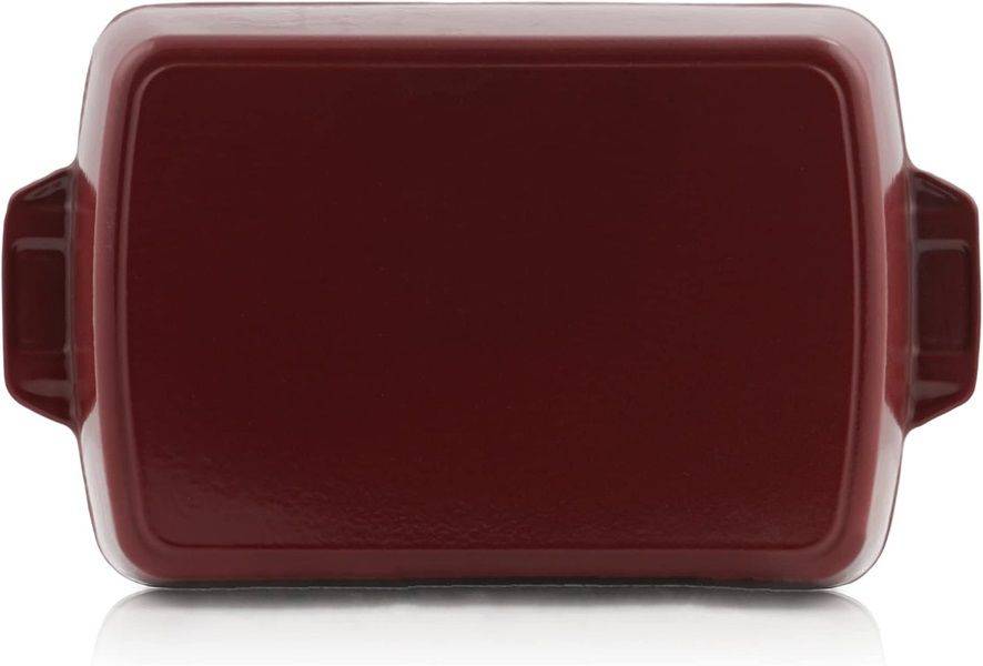 Cast Iron Rectangular Casserole Dish - Red
