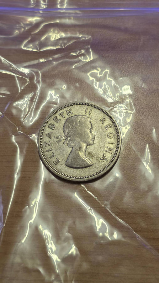 1958 SA 2 AND A HALF SHILLINGS SILVER COIN