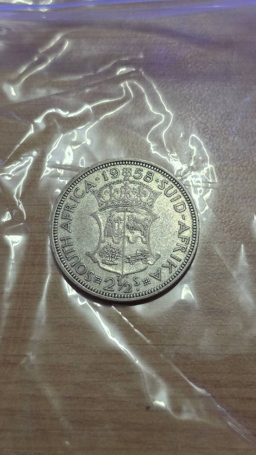 1958 SA 2 AND A HALF SHILLINGS SILVER COIN
