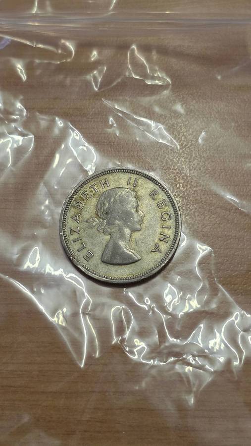 1958 SA 2 AND A HALF SHILLINGS SILVER COIN