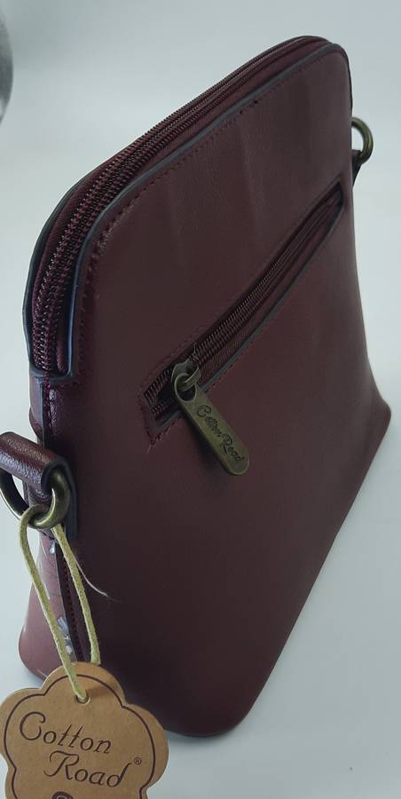COTTON ROAD SHOULDER SLING BAG!! RED WITH FLOWER DESIGN!!@@ A GREAT BAG@@