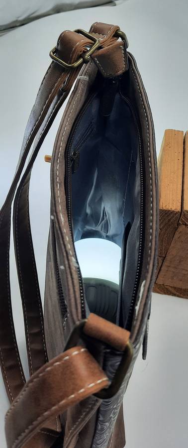 SUPER STYLISH,TRENDY COTTON ROAD SLING BAG IN BROWNS@@ VERY NICE##