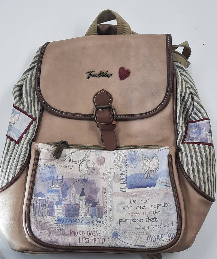 Backpack in dusty pink or light beige! TROOCOLOR(COTTON ROAD)Awesome bag!