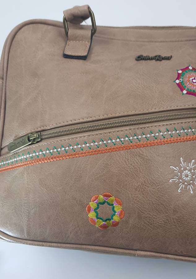 Large Cotton Road Ladies Bag in Beige - Premium Quality