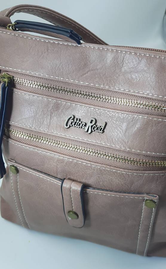 LIGHT PINK COTTON ROAD SLING/SHOULDER BAG