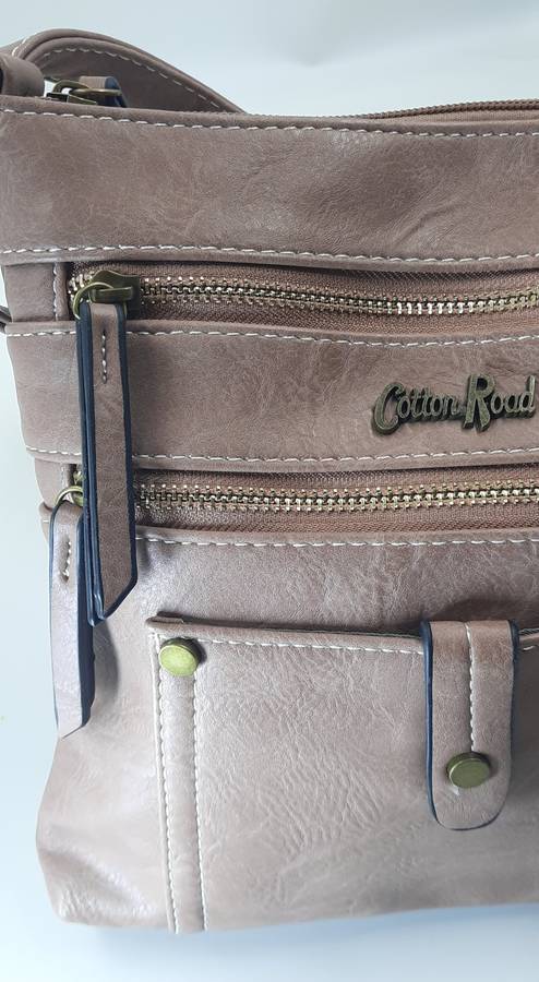 LIGHT PINK COTTON ROAD SLING/SHOULDER BAG