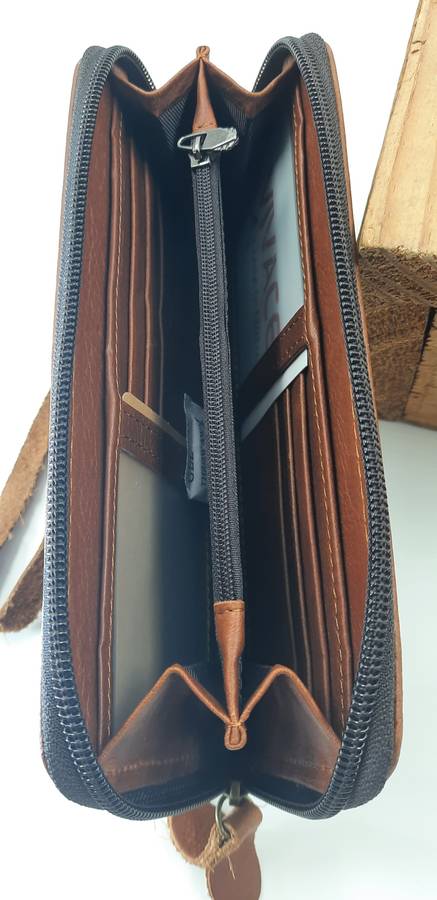 Genuine Leather Cowhide Purse/Wallet by Vivace - Stunning Light Brown