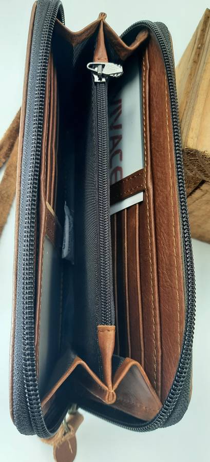 Genuine Leather Cowhide Purse/Wallet by Vivace - Stunning Light Brown