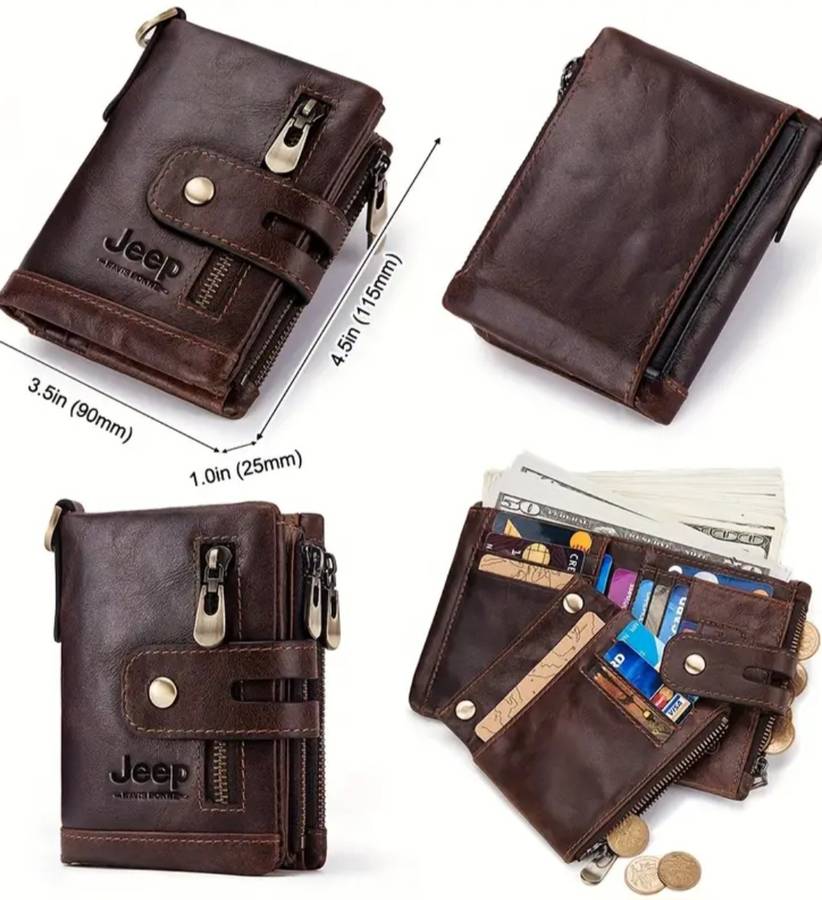 JEEP GENUINE LEATHER COWHIDE WALLET