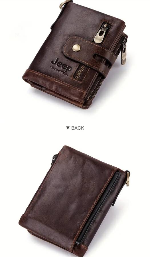 JEEP GENUINE LEATHER COWHIDE WALLET