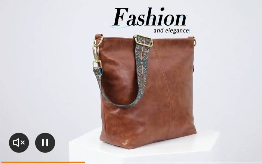 Minimalist Retro Tote Bag - Spacious Shoulder Bag - Brown