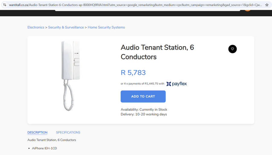 AIPHONE IEH-1CD room sub station