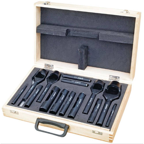 Groz Hollow Punch and Wad Punch Set, 14 Piece HPL/14M-ST