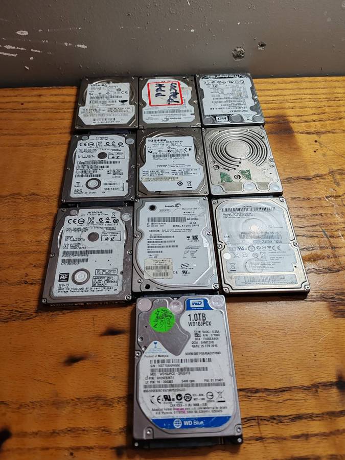 10X HDD UNTESTED ONE BID FOR ALL 500GB X2 ,1TB X2 320HDDX 2 160G