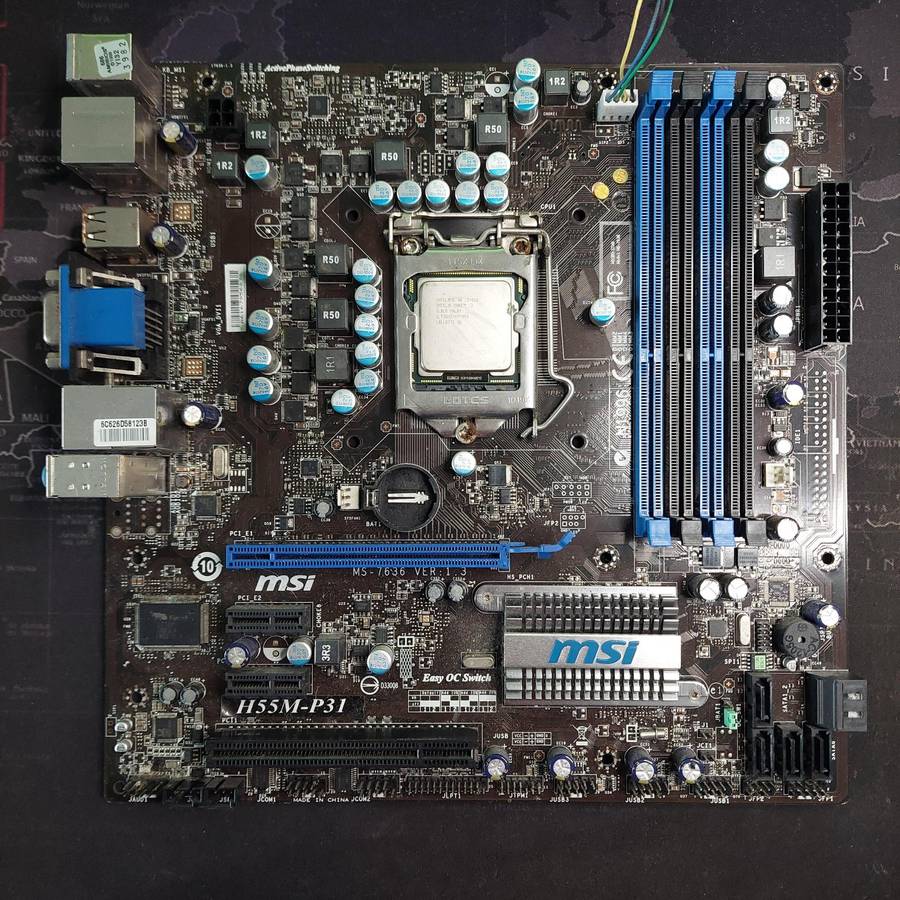 Intel Core i3-530 + MSI H55M-P31 Motherboard + Stock Heatsink Combo