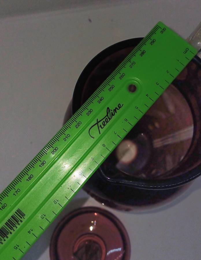 Vintage Ruby red cutglass pitcher with lid