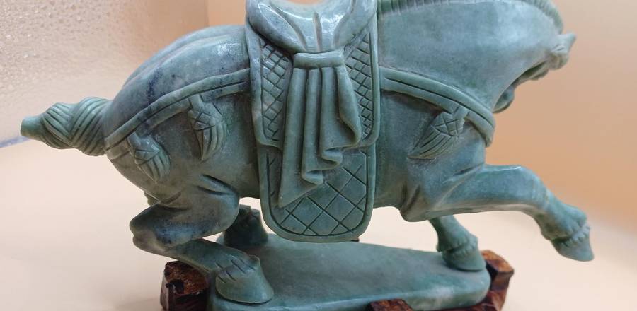 Green Jade Horse sculpture