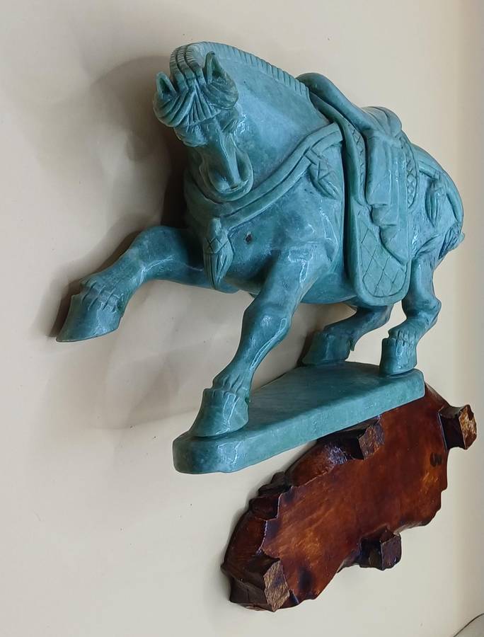 Green Jade Horse sculpture