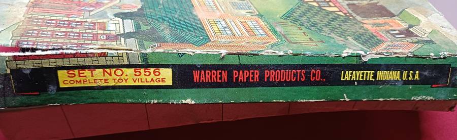 1930's- 1940's  Vintage Built rite cardboard toy village