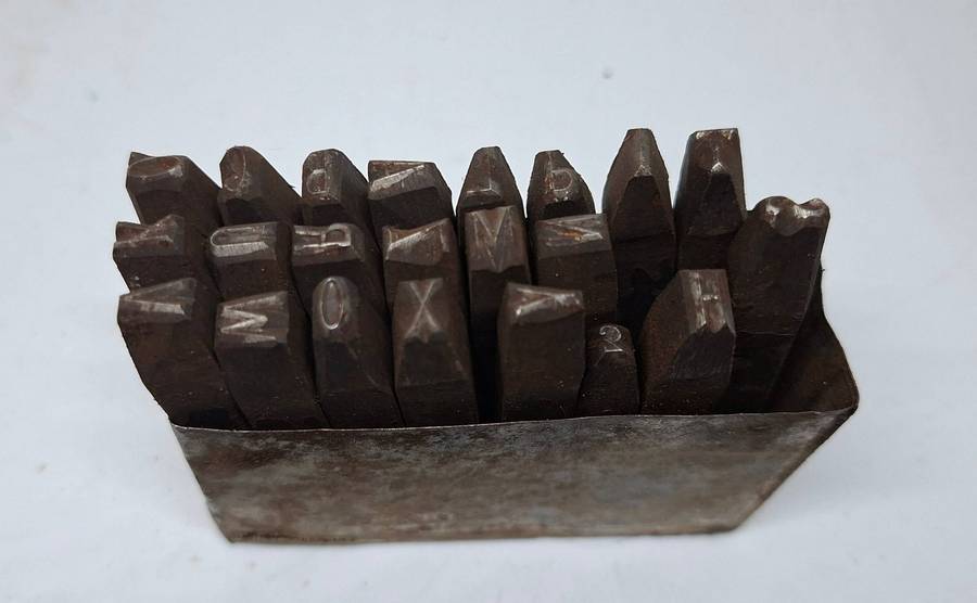 Metal letter punches