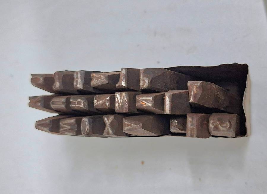 Metal letter punches