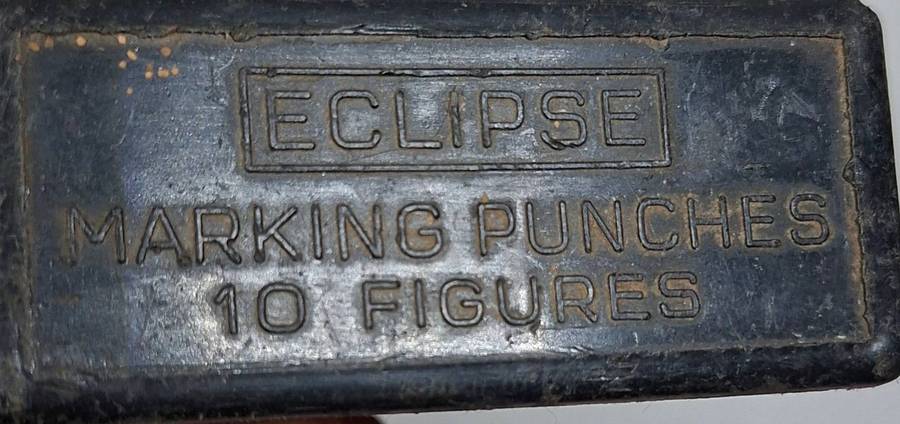 Eclipse number metal punches-England