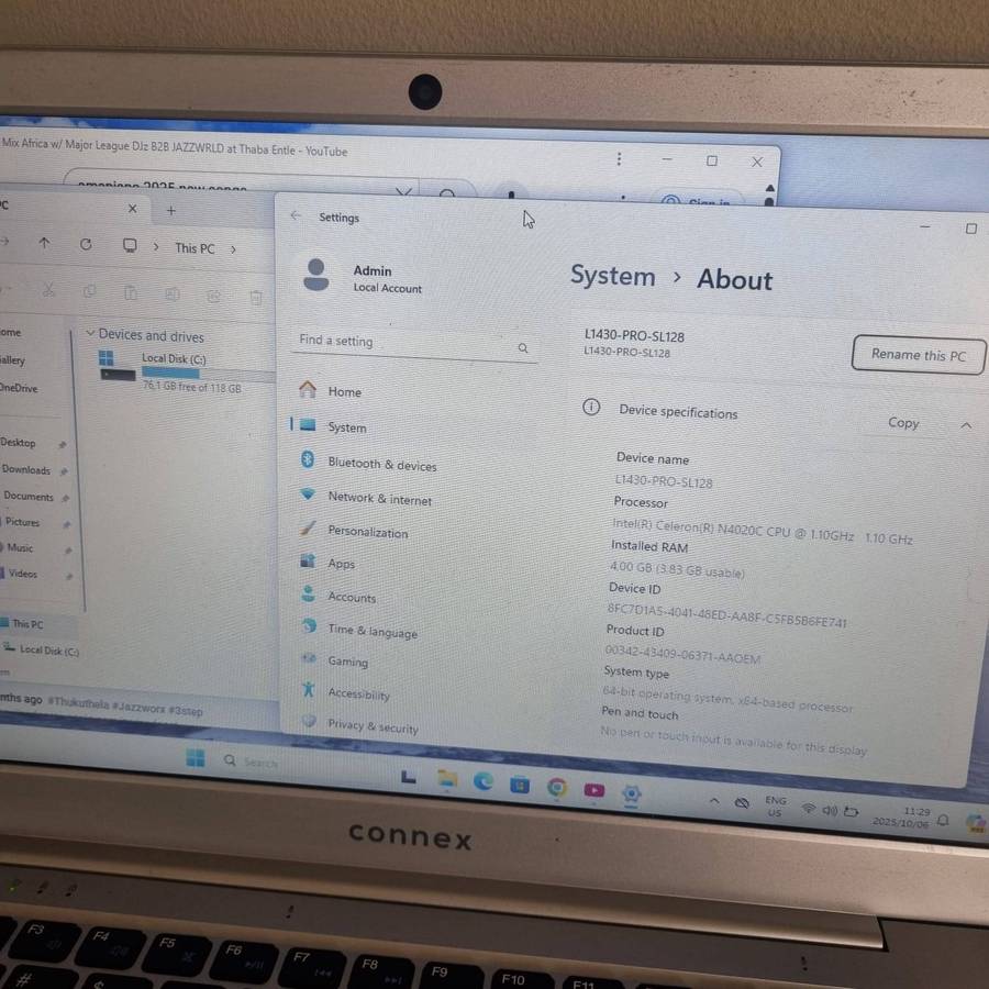 Connex Swiftbook Pro 128 (Intel Celeron, 4GB RAM & 128GB M.2 SSD) 14 Inch Laptop