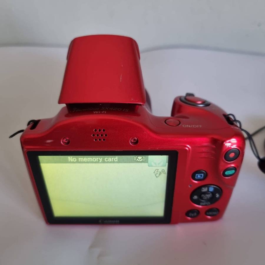Canon PowerShot SX420 IS (20.0 MP, 720p HD Videos & WiFi) - Ultra Zoom Digital Camera (Red)