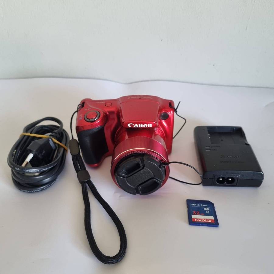 Canon PowerShot SX420 IS (20.0 MP, 720p HD Videos & WiFi) - Ultra Zoom Digital Camera (Red)