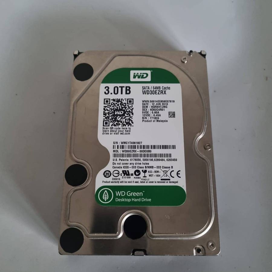 Western Digital GreenPower 3TB SATA 3.5 Hard Drive (98%)