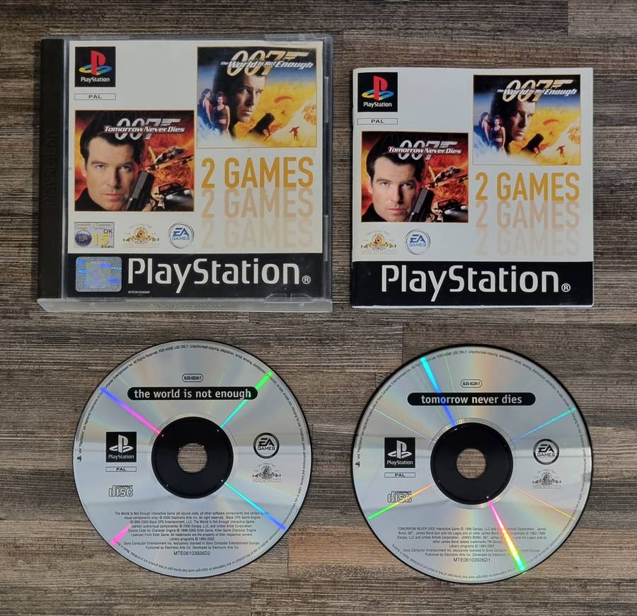 007 Tomorrow Never Dies + The World is Not Enough for PS1 - Complete