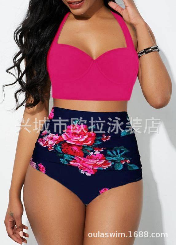 HIGH WAIST FLORAL BIKINI - SMALL
