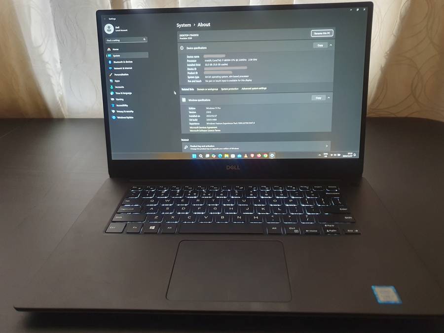 Dell Precision 5530 - 32GB RAM - 512GB NVME SSD - NVIDIA P2000 GPU -i 7 8850H CPU