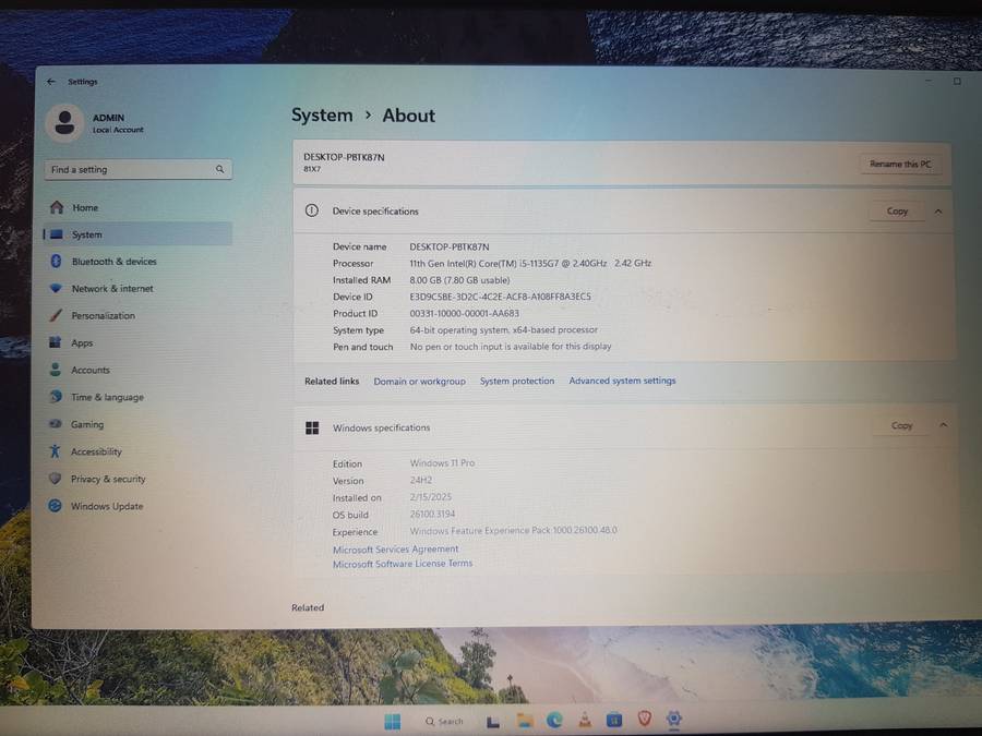 Lenovo IdeaPad i5 11th gen 512gb SSD 8gb RAM