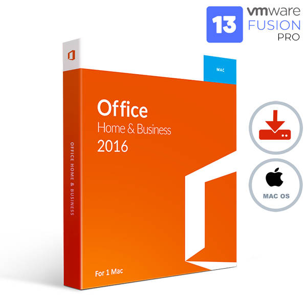 Microsoft Office Home & Business 2016 for Mac + VMWare Fusion 13 Pro