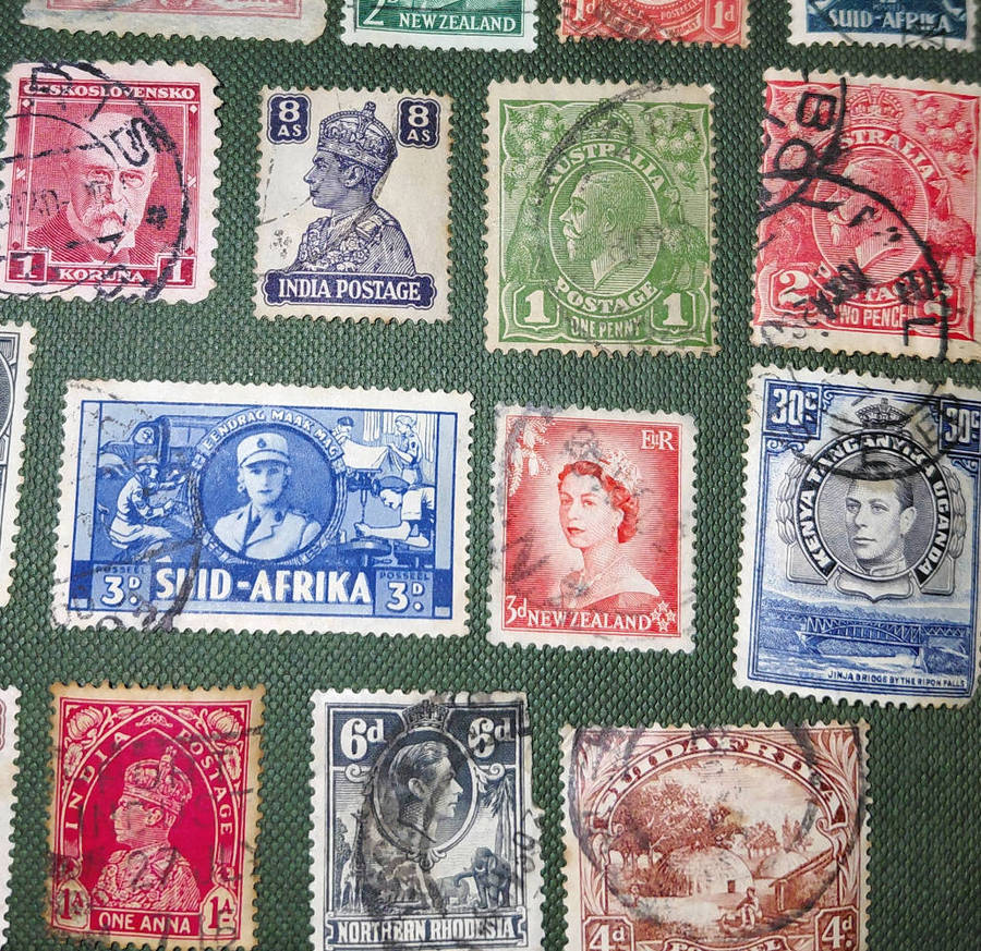 Small collection of used antique and vintage stamps