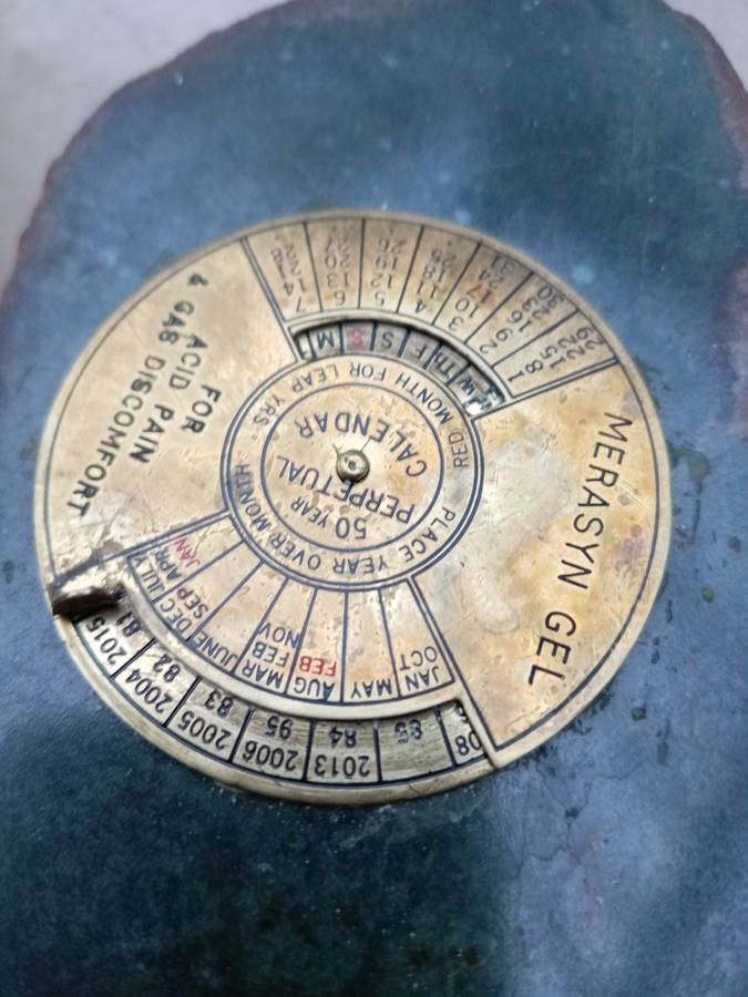 Perpetual Calendar on Granite.